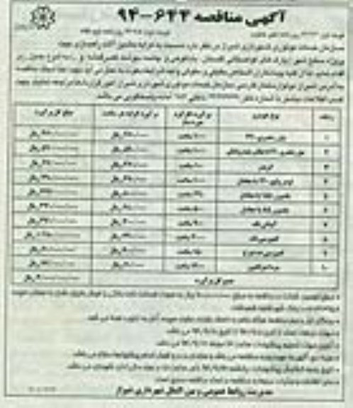 آگهی مناقصه , مناقصه کرایه ماشین آلات سنگین و راهسازی جهت پروژه های سطح شهر نوبت اول