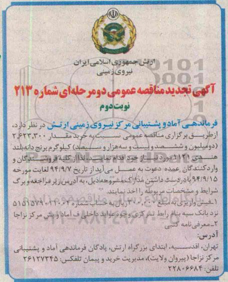 تجدید مناقصه , تجدید مناقصه نسبت به خرید مقدار 2.623.300 کیلوگرم برنج دانه بلند هندی  نوبت دوم 