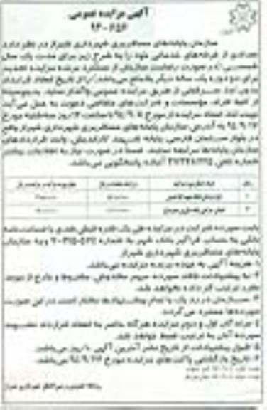 آگهی مزایده عمومی , مزایده تعدادی از غرفه های خدماتی (لوازم یدکی یایانه شهید کاراندیش)... نوبت دوم