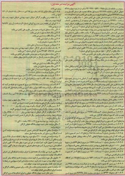 مزایده,مزایده ملک,زمین,مغازه و خانه مسکونی به دادنامه 92.1379