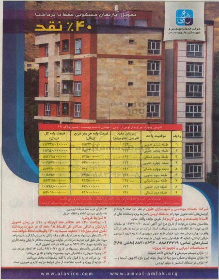 مزایده,مزایده واگذاری تعداد 9 واحد از اپارتمانهای اماده تحویل 