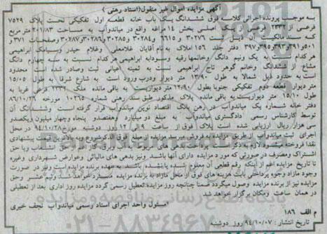 مزایده,مزایده ششدانگ یکباب خانه قطعه اول تفکیکی بخش 14 مراغه