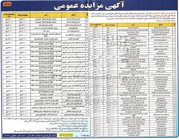 مزایده ,مزایده اجاره اماکن