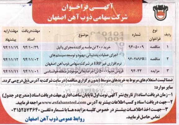 آگهی مزایده فروش حدود 5000 تن آجر ضایعاتی