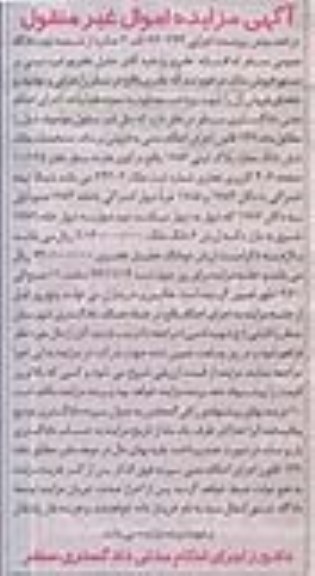 مزایده,مزایده اجرایی 940244 الف 2 ششدانگ مغازه کاربری تجاری