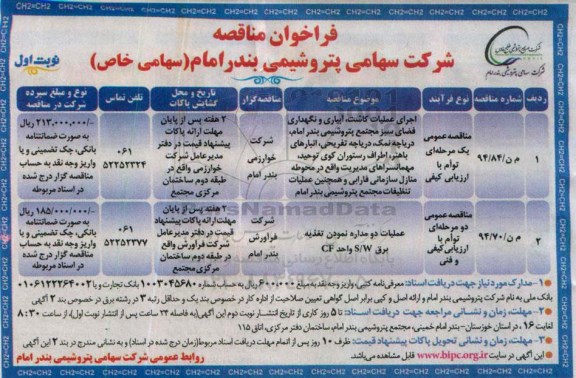 فراخوان مناقصه , مناقصه اجرای عملیات کاشت آبیاری و نگهداری فضای سبز ...