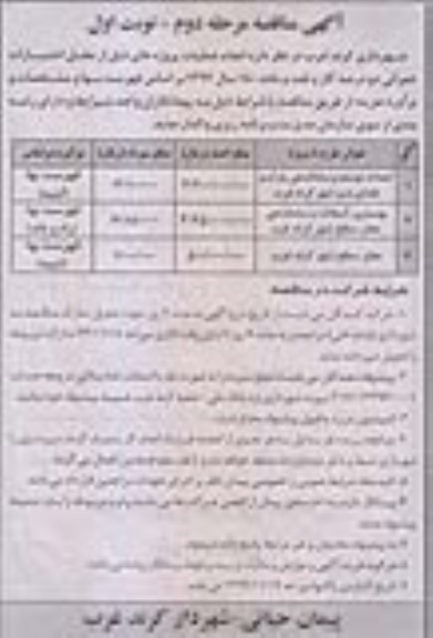 مناقصه , مناقصه احداث ، توسعه و ساماندهی پارک و فضای سبز ، بهسازی ، آسفالت مرحله دوم 