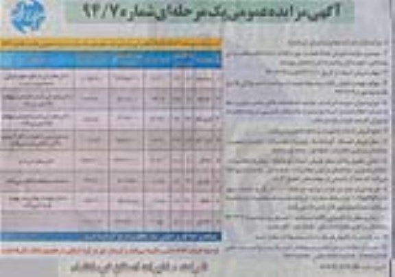 مزایده,مزایده عمومی شماره 94.7 تعداد هشت مورد املاک مازاد دفاتر مخابراتی روستایی شهرستان روانسر