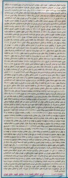 مزایده,مزایده نیم عشر اجرایی یک دانگ از ششدانگ پلاک بخش 10 بلوار کاشانی