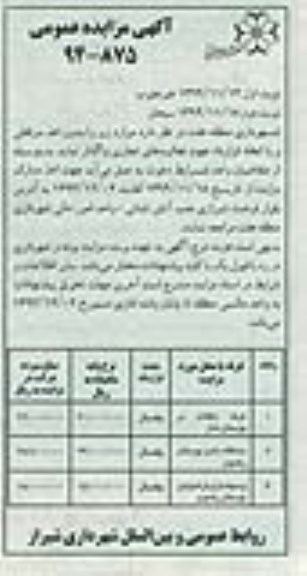 آگهی مزایده عمومی,مزایده واگذاری غرفه- نوبت دوم