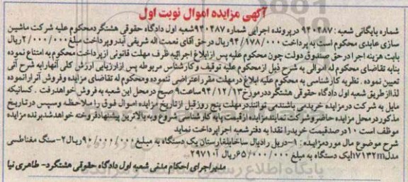 مزایده,مزایده فروش دریل رادیال ساخت بلغارستان.....