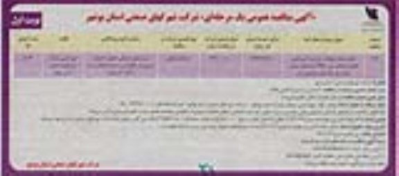 آگهی مناقصه عمومی یک مرحله ای , مناقصه عمومی انجام خدمات حفاظت ، حراست ، آتش نشانی ....
