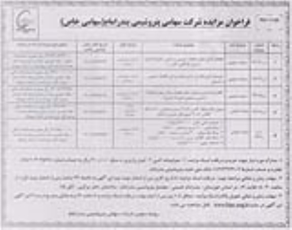 فراخوان مزایده عمومی, فراخوان مزایده قطعات یدکی خودرو، قطعات عمومی و صنعتی ، ملزومات اداری ، وسایل کارگاهی ، کابل و...- نوبت دوم