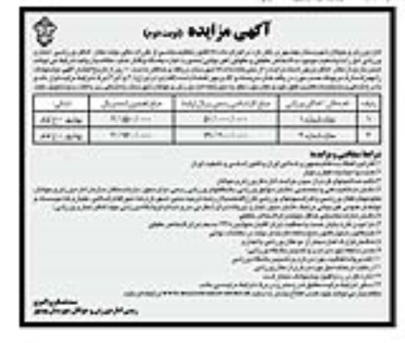 آگهی مزایده , مزایده واگذاری مکان / اماکن ورزشی/ تجاری ورزشی  نوبت دوم 