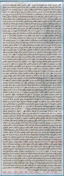 مزایده,مزایده اسناد رهنی اموال غیرمنقول 9403040 ششدانگ اپارتمان مسکونی