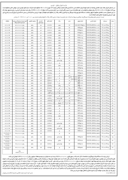 مزایده,مزایده چهل و هشت دستگاه خودروی وانت وینگل دو کابین   