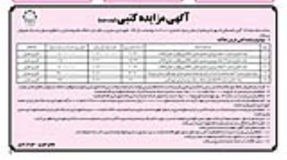 مزایده,مزایده واحد تجاری شماره18و19و20و4و35 نوبت دوم 