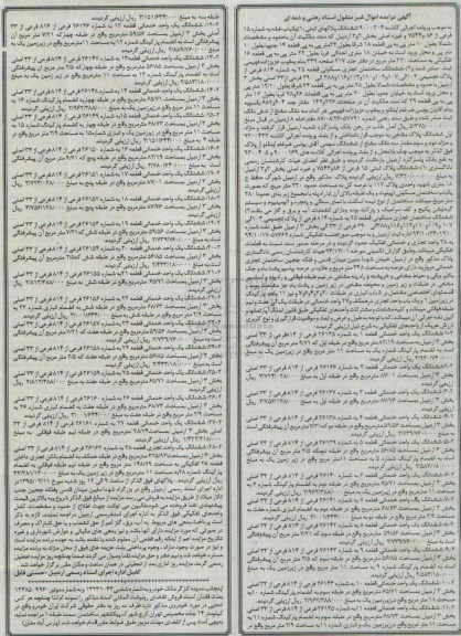 مزایده,مزاید ششدانگ پلاکهای ثبتی یکباب خانه کلاسه 9000204