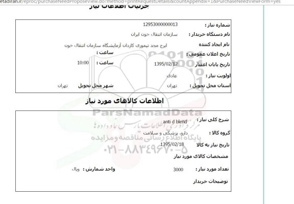 استعلام,استعلام ANTI D BLEND
