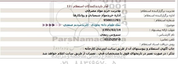 استعلام ، استعلام نمک طعام دانه نخودی