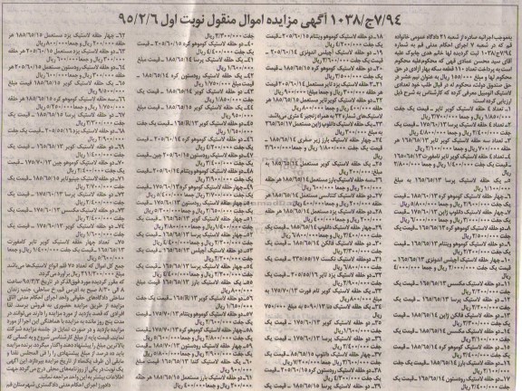 مزایده,مزایده فروش 75 قلم انواع لاستیک