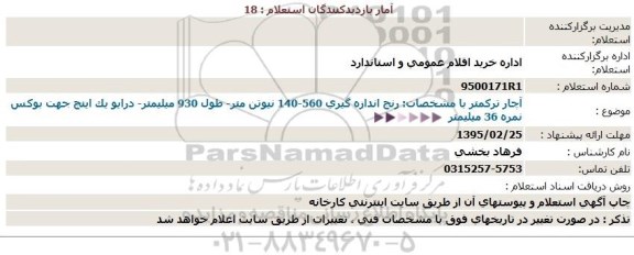استعلام, استعلام آچار ترکمتر