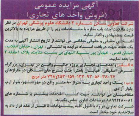 مزایده,مزایده فروش واحدهای تجاری 