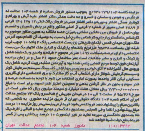مزایده,مزایده پلاک ثبتی 12و13 و14 فرعی به کلاسه 930179.104 ج