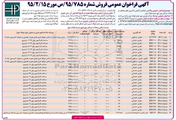 مزایده,مزایده واگذاری تعدادی از اراضی با کاربری های مختلف 