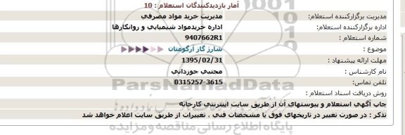 استعلام  شارژ گاز آرگومتان  