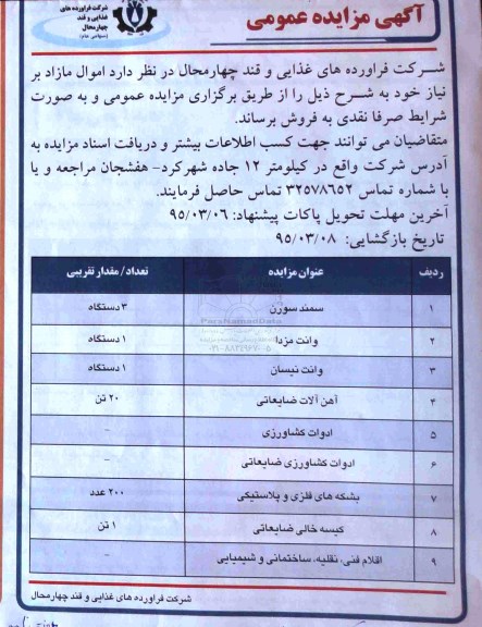 مزایده, مزایده سمند سورن.....