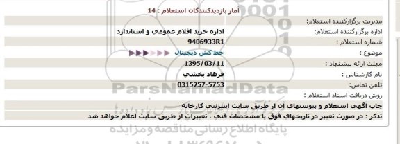 استعلام ، استعلام منبع تغذیه 