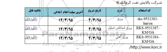 استعلام, استعلام ورق