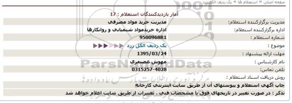 استعلام,استعلام فروش  یک ردیف الکل زرد   