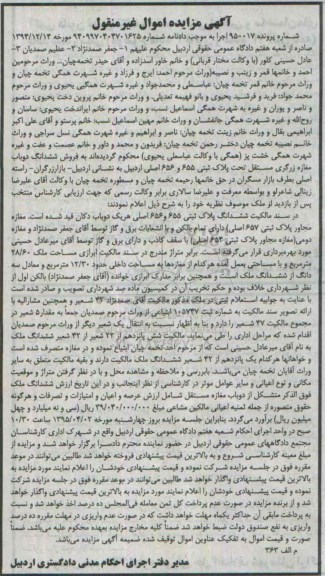 مزایده,مزایده ششدانگ دو باب مغازه زرگری 