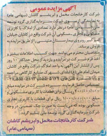 مزایده,مزایده فروش تعدادی از املاک با کاربری مسکونی و تجاری