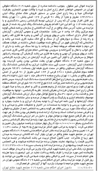 مزایده,مزایده ملک مشاع به پلاک ثبتی 124.6900