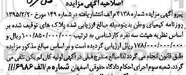 اصلاحیه مزایده ,مزایده مبالغ ارزیابی شده پلاک های توقیف شده