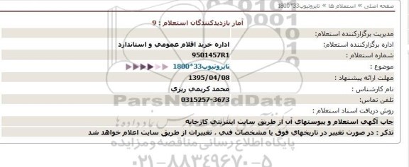 استعلام ,استعلام تایروتیوپ 33*1800