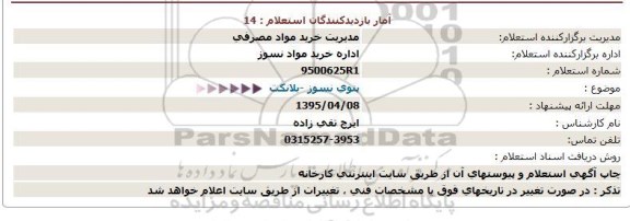 استعلام ,استعلام پتوی نسوز بلانکت 
