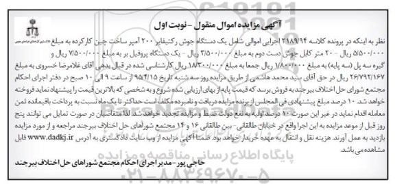 مزایده, مزایده یک دستگاه جوش رکتیفایر 200 آمپر.....