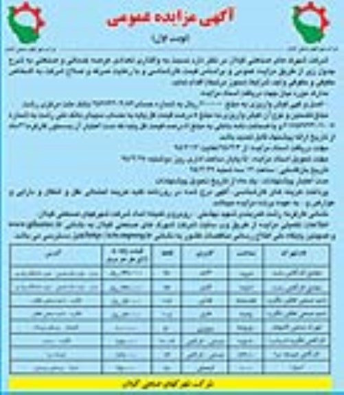 آگهی مناقصه عمومی , مزایده نسبت به واگذاری تعدادی عرصه خدماتی و صنعتی