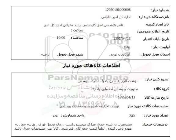استعلام, استعلام نوشت افزار 
