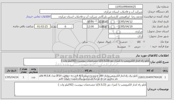 استعلام, استعلام  تابلو راه اندازی الکتروپمپ با کنترل دور V.S.D