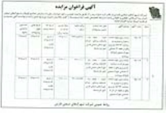 آگهی فراخوان مزایده , فراخوان مزایده زمین جهت احداث رستوران و بیرون بر....