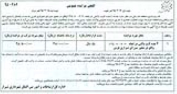 آگهی مزایده عمومی , مزایده تعداد 4 عدد لایت باکس نوبت دوم