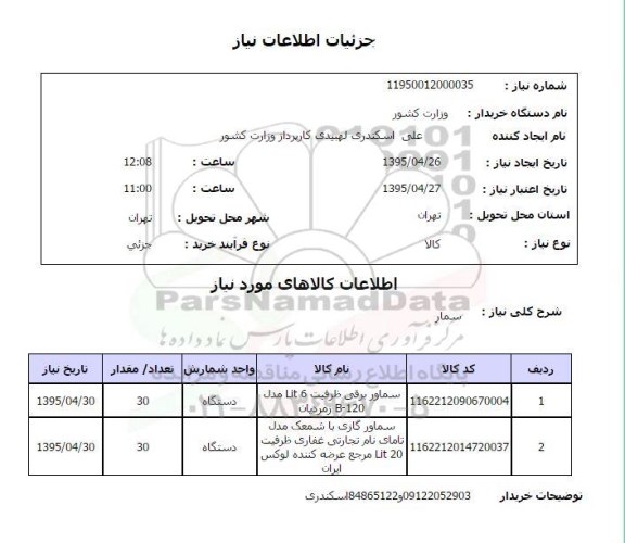 استعلام, استعلام سماور