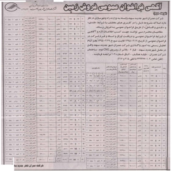 مزایده,مزایده فروش املاک در کاربری های مختلف نوبت دوم