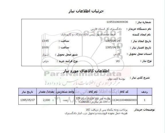 استعلام, استعلام  پوشه کمد دوار