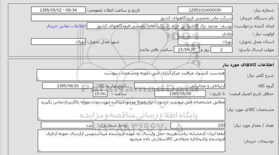 استعلام , استعلام هندست کنسول مراقبت مرکز کنترل 